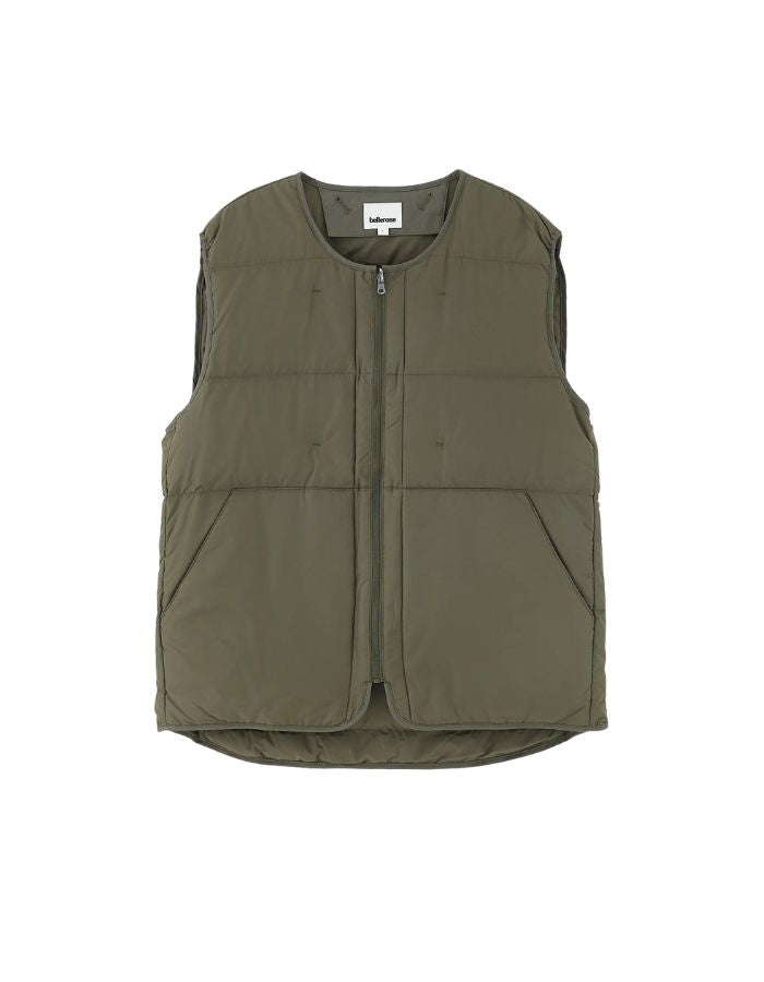 Veste sans manches homme Hoch Dark Olive matelassée Bellerose