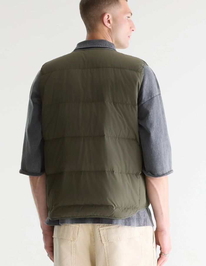 Veste sans manches homme Hoch Dark Olive matelassée Bellerose