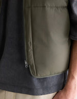 Veste sans manches homme Hoch Dark Olive matelassée Bellerose