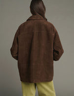 Veste Vincenzo Ébène en croûte de cuir Soeur