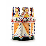 Vase Ottolenghi Mix Sicily en grès peint à la main, design couronne colorée.
